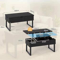 Masa pentru reviste Costway HV10803DK (Black) Thumb