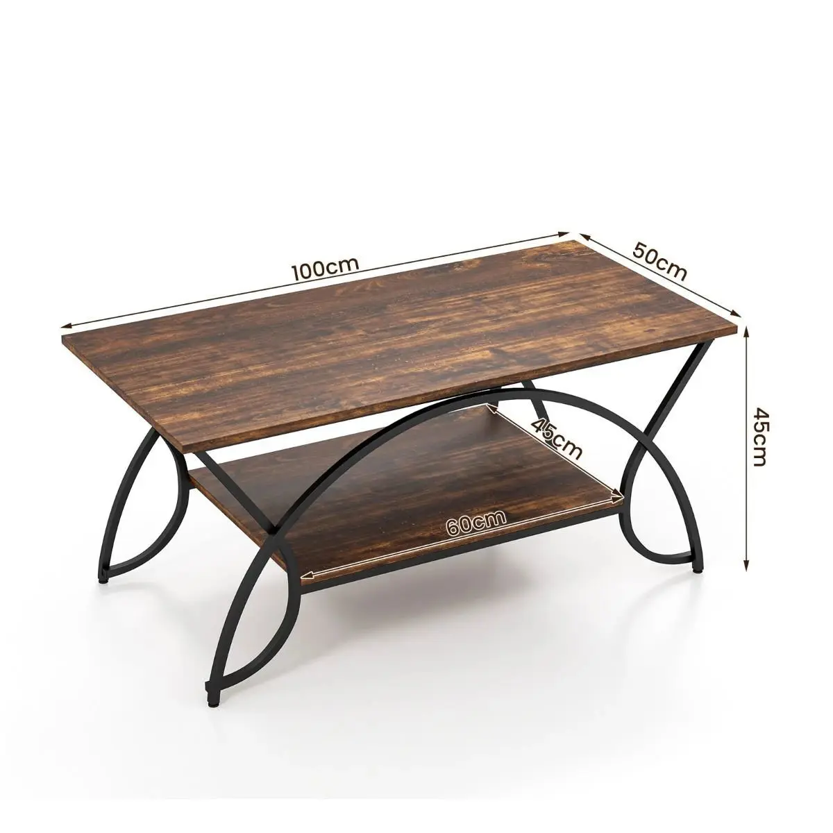 Masuta cafea Costway HV10816CF (Brown) - 3