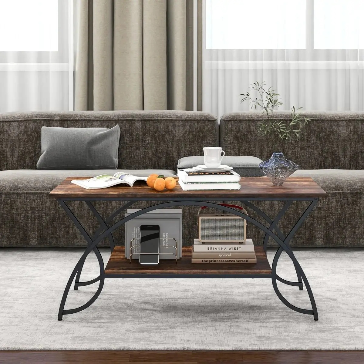 Masuta cafea Costway HV10816CF (Brown) - 4