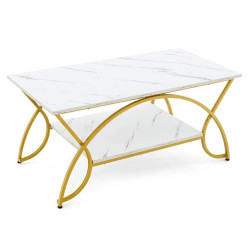 Masa pentru reviste Costway HV10816WH (White/Gold) Thumb