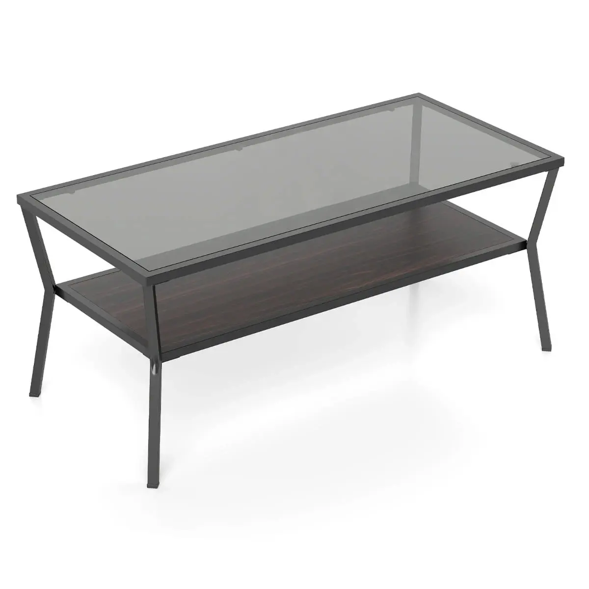 Masa pentru reviste Costway HV10939BK (Black/Brown) - 2