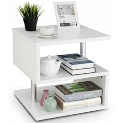 Masa pentru reviste Costway HW58779WH (White) Thumb