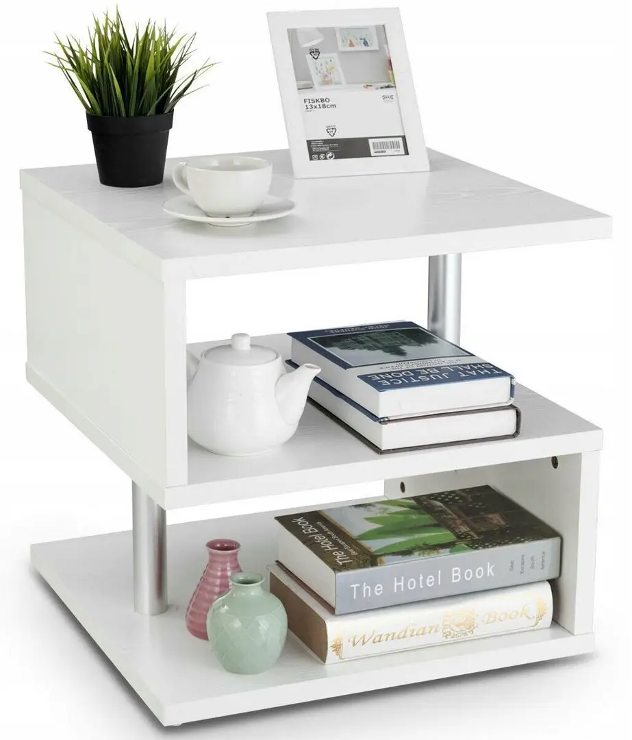 Masa pentru reviste Costway HW58779WH (White) - 4