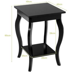 Masa pentru reviste Costway HW65646BK-1 (Black) Thumb