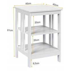 Журнальный столик Costway HW65689WH (White) Thumb