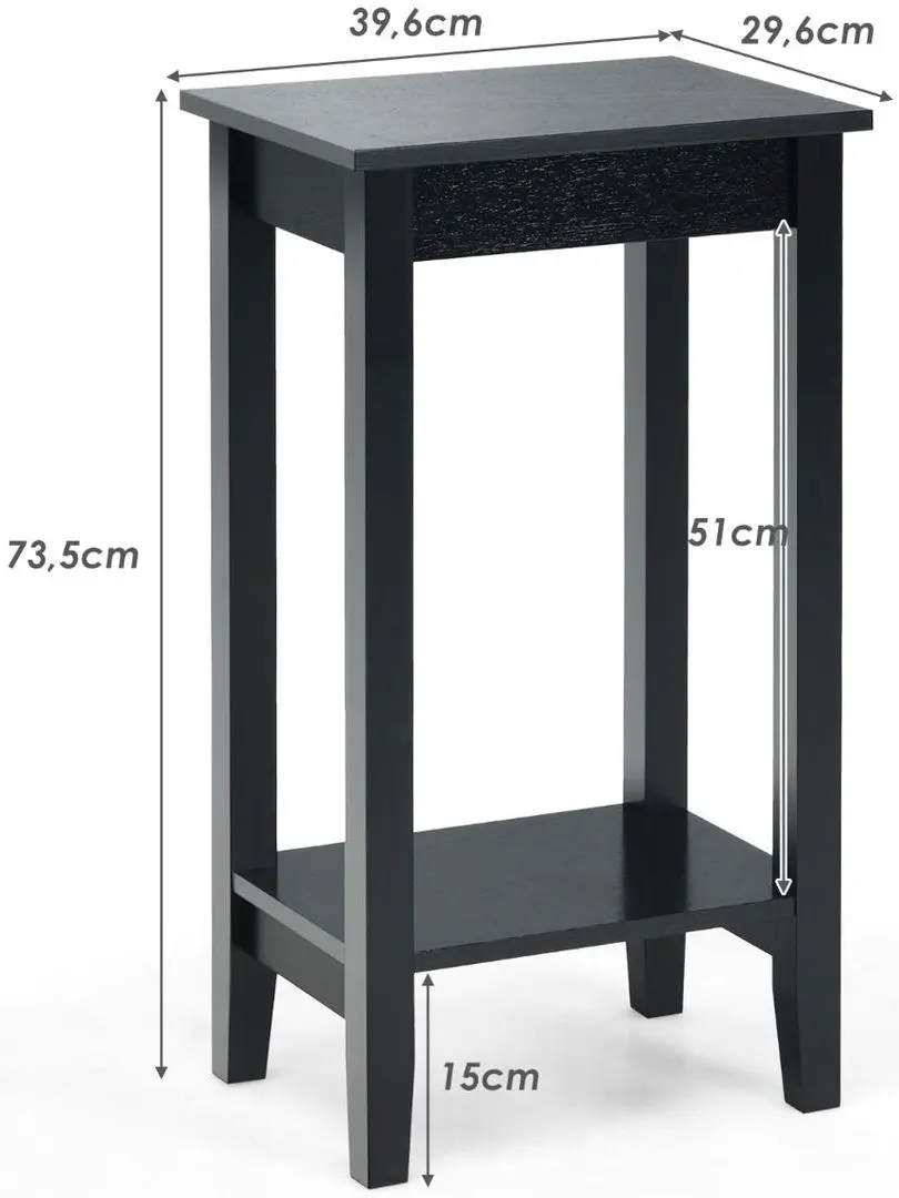 Masa pentru reviste Costway HW66237BK (Black)