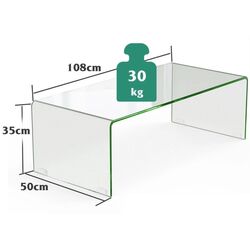 Masa pentru reviste Costway HW66289CL (Transparent) Thumb
