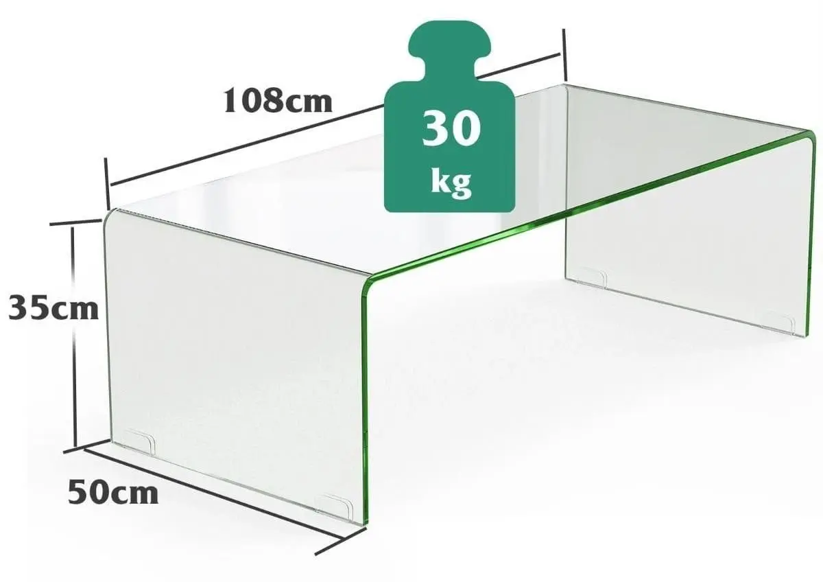 Masa pentru reviste Costway HW66289CL (Transparent)