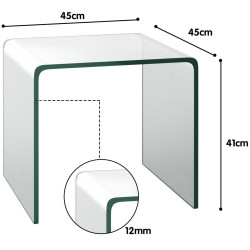 Masa pentru reviste Costway HW66957 (Transparent) Thumb