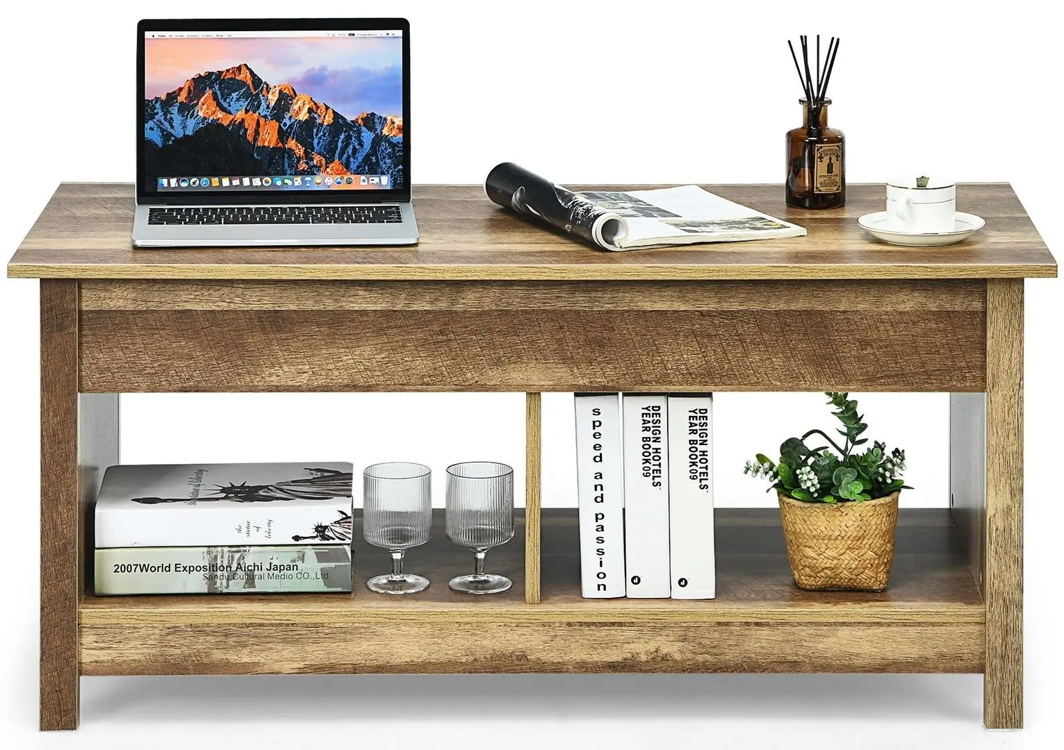 Журнальный столик Costway HW67317NY (Natural)