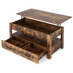 Журнальный столик Costway JV10413CF (Rustic Brown) Thumb
