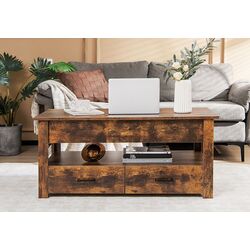 Журнальный столик Costway JV10413CF (Rustic Brown) Thumb