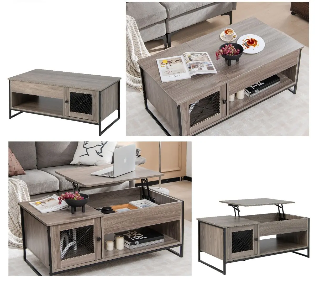 Masa pentru reviste Costway JV10415GR (Grey)