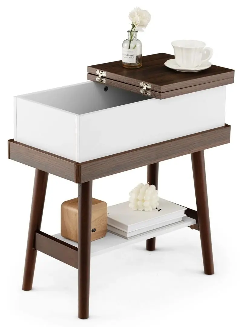 Masa pentru reviste Costway JV10655DK (Brown/White)