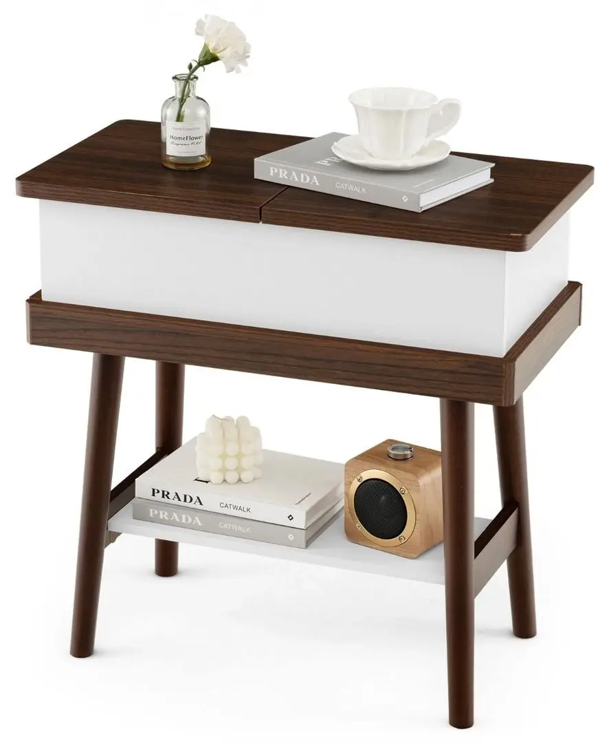 Masa pentru reviste Costway JV10655DK (Brown/White)