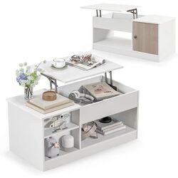 Masa pentru reviste Costway JV10869 (White) Thumb