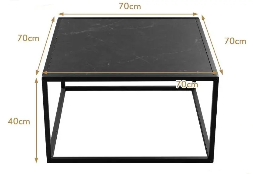 Журнальный столик Costway JV11101DK (Black) - 3