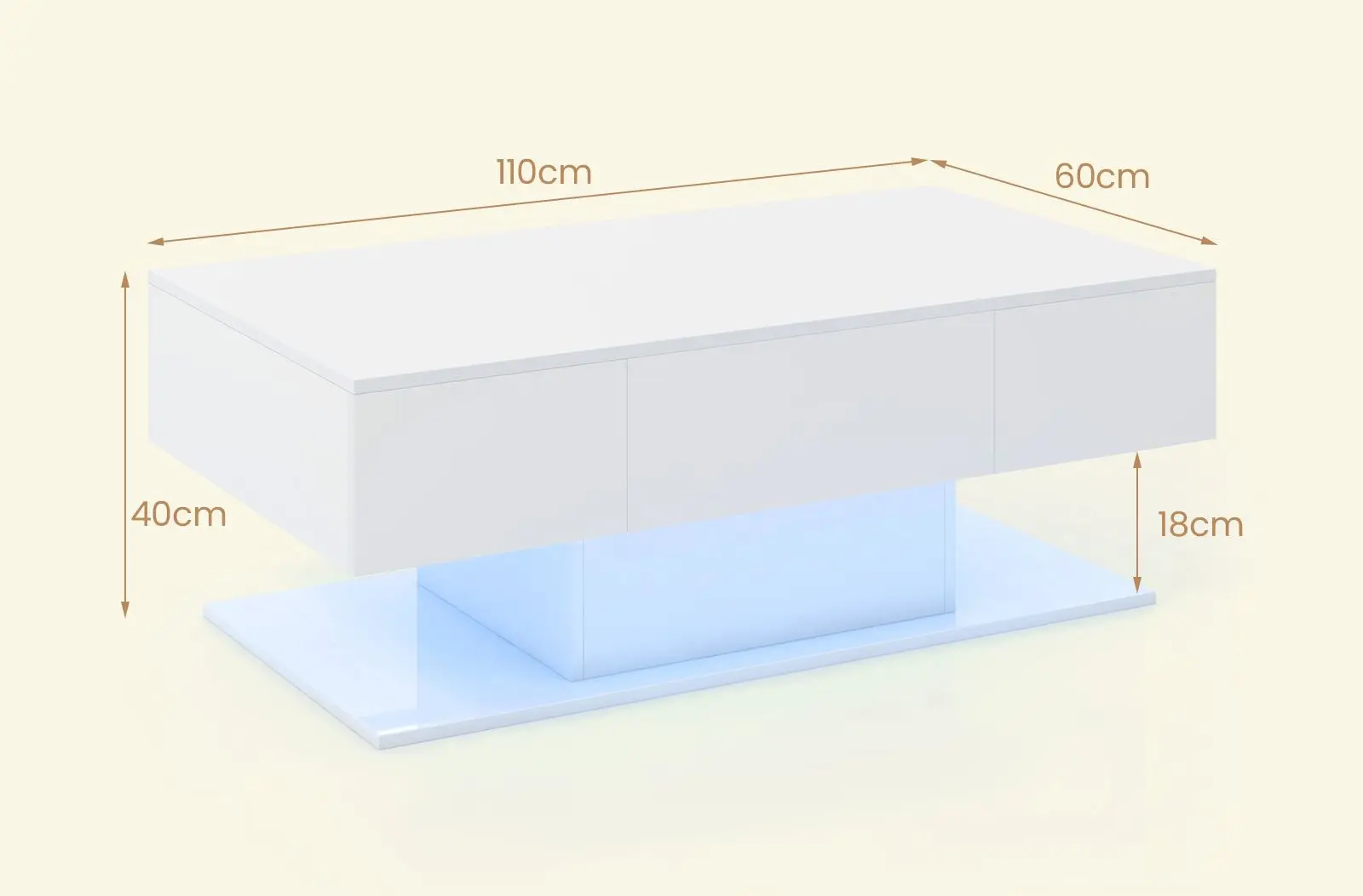 Masa pentru reviste Costway JV11180WH (White)