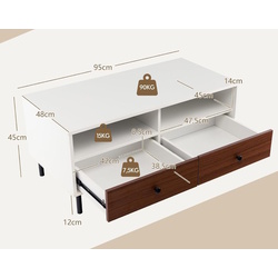 Masa pentru reviste Costway JV11335WH (White/Brown) Thumb