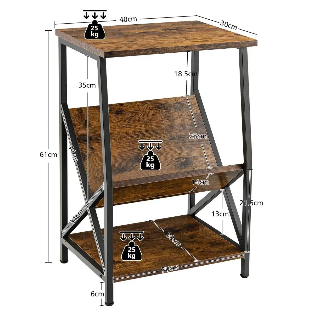 Masuta cafea Costway JV11437CF (Brown) - 6