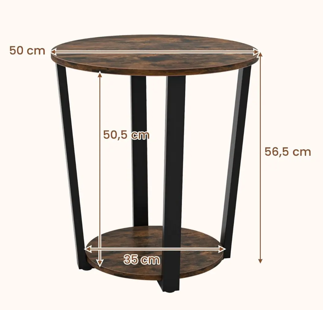 Журнальный столик Costway JV11634CF (Rustic Brown)