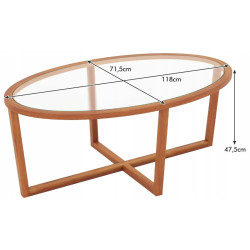 Журнальный столик Costway JV11663BN (Brown) Thumb