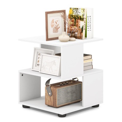 Masa pentru reviste Costway JV11695WH (White) Thumb