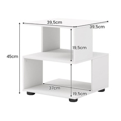 Masa pentru reviste Costway JV11695WH (White) Thumb