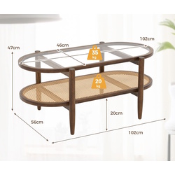 Masa pentru reviste Costway JV11716BN (Brown) Thumb
