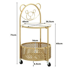 Журнальный столик Costway JV11723GD (Gold) Thumb