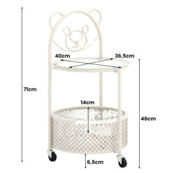 Masa pentru reviste Costway JV11723WH 9 (White) Thumb