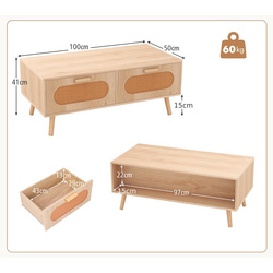 Masa pentru reviste Costway JV11728NA (Natural) Thumb