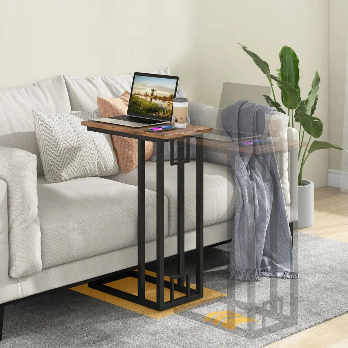 Masa pentru reviste Costway JV11813CF (Rustic/Brown)