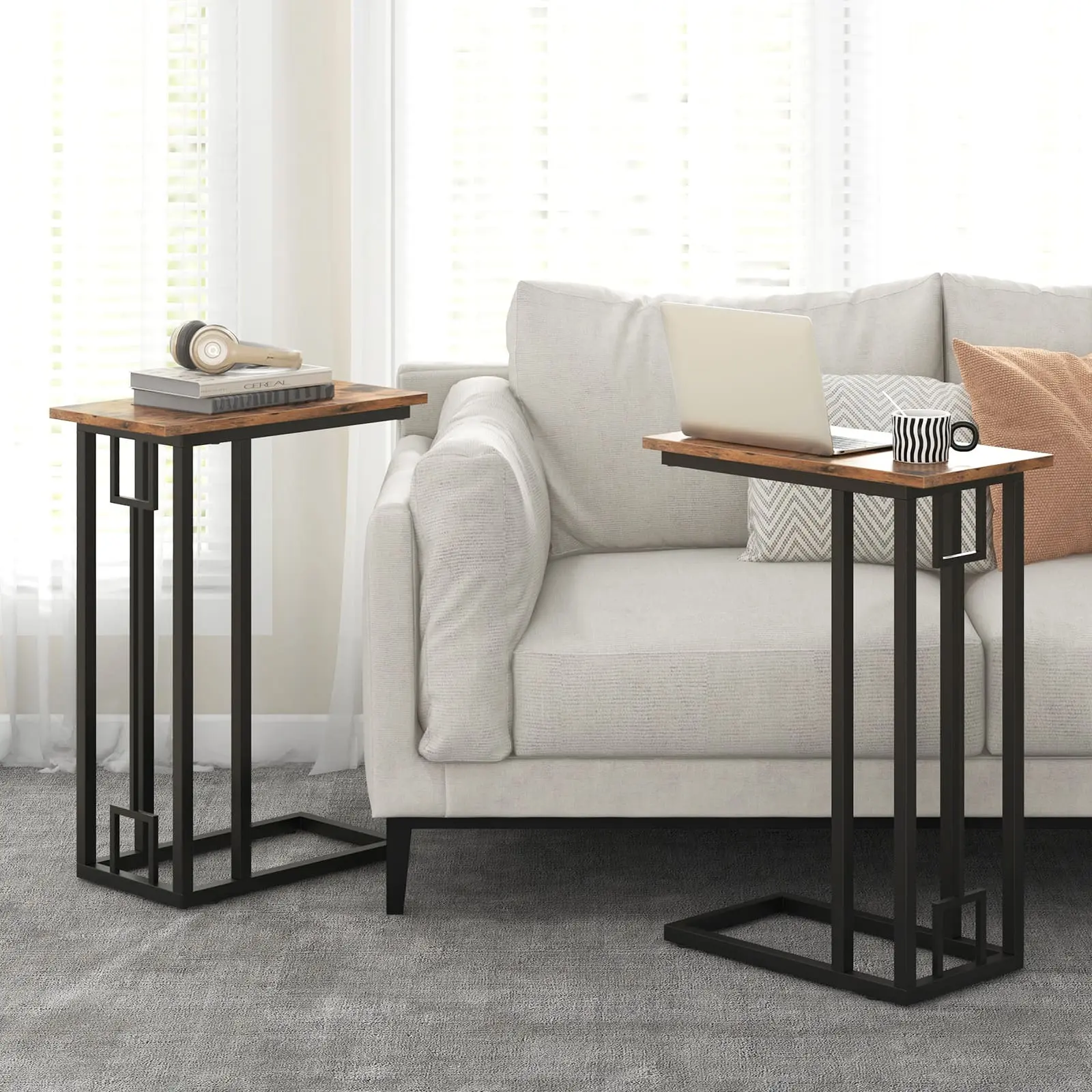 Masa pentru reviste Costway JV11813CF (Rustic/Brown)