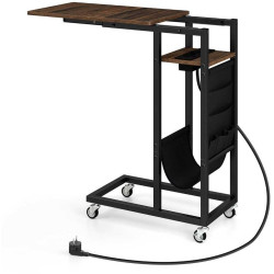 Журнальный столик Costway JV11948DE-CF (Brown/Black) Thumb