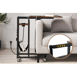 Журнальный столик Costway JV11948DE-CF (Brown/Black) Thumb