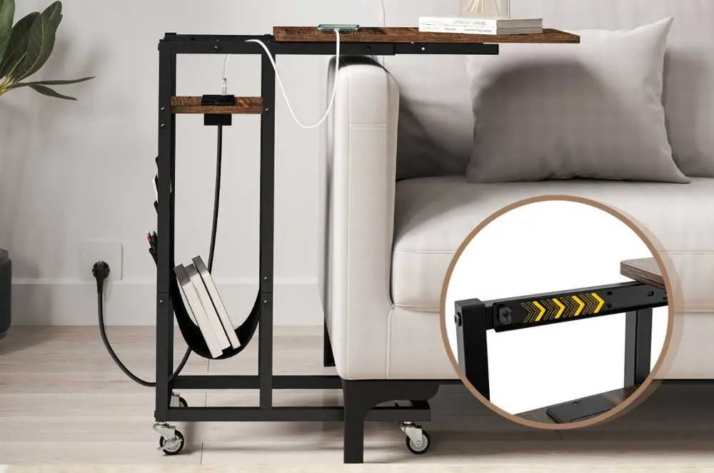 Журнальный столик Costway JV11948DE-CF (Brown/Black) - 4