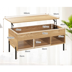 Журнальный столик Costway JV12068NA (Natural) Thumb