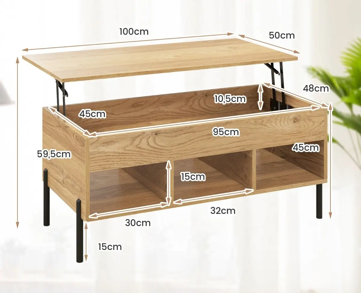 Журнальный столик Costway JV12068NA (Natural) - 3