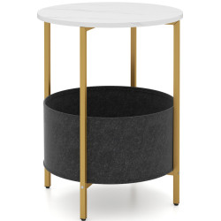 Masa pentru reviste Costway JV12145WH (White/Gold/Black) Thumb