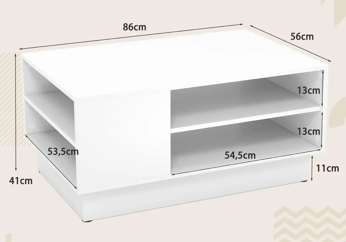 Masa pentru reviste Costway JV12355WH (White)