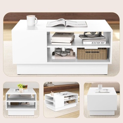 Masa pentru reviste Costway JV12355WH (White) Thumb