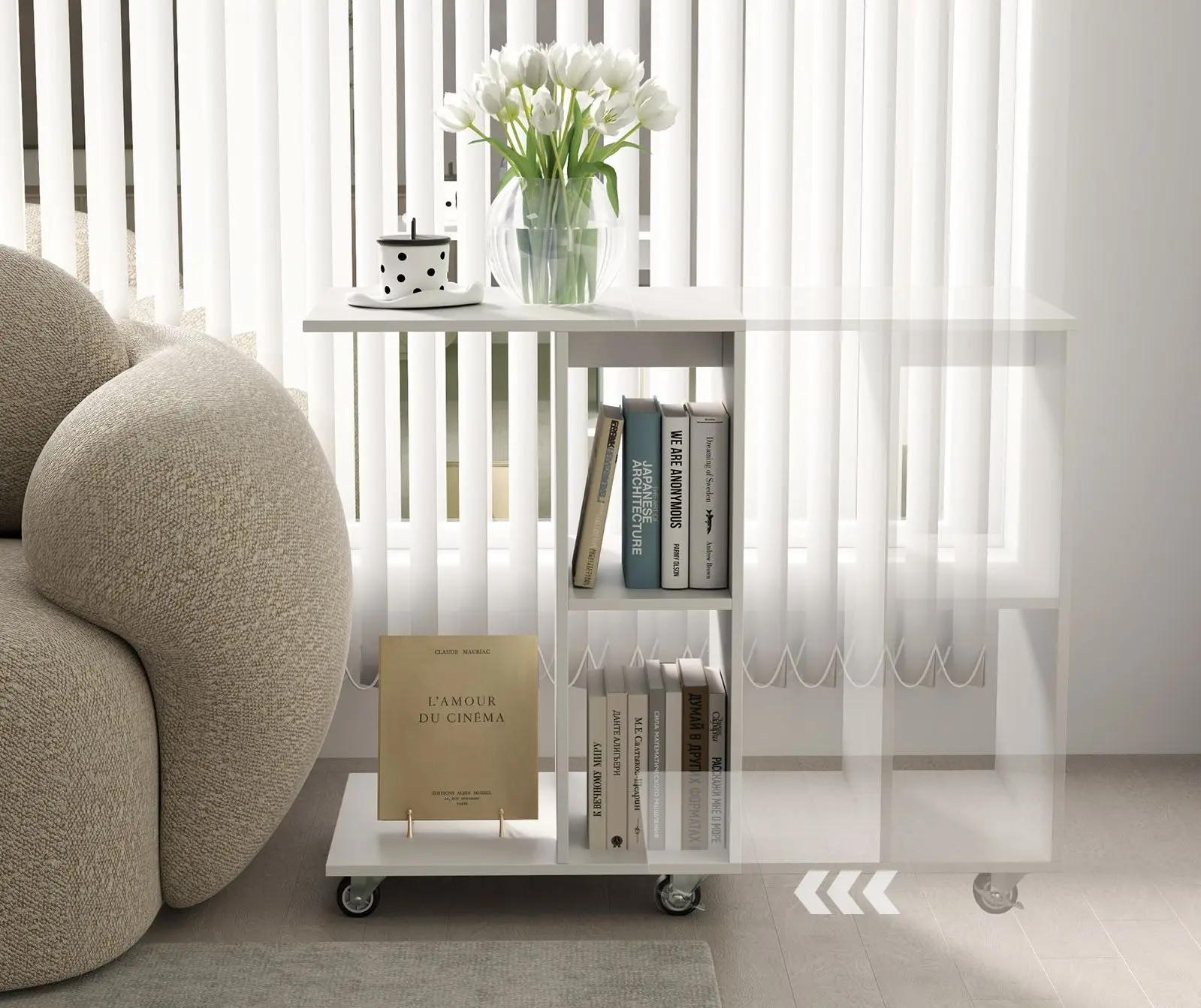 Журнальный столик Costway JV12371WH (White)