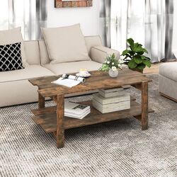 Masa pentru reviste Costway JV12564CF (Rustic Brown)