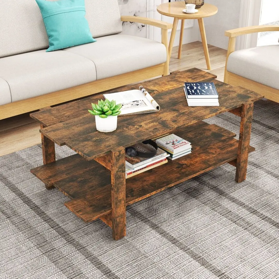 Masa pentru reviste Costway JV12564CF (Rustic Brown)