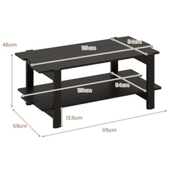 Журнальный столик Costway JV12564DK (Black) Thumb