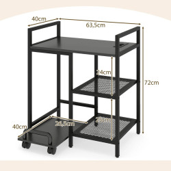 Masa pentru reviste Costway JV12813DE-DK (Black) Thumb