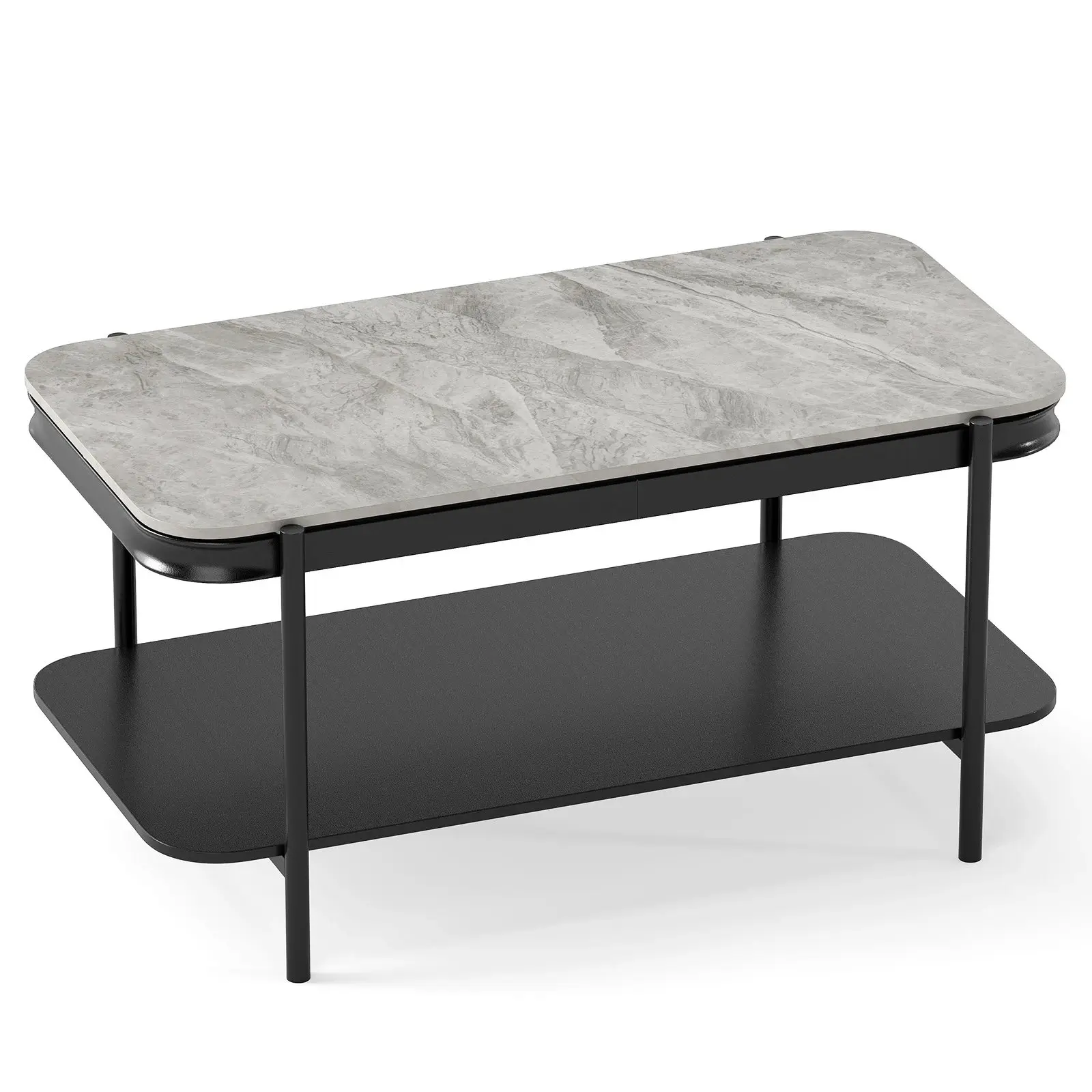 Masuta cafea Costway JV13338GR (Grey/Black) - 2