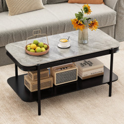 Masuta cafea Costway JV13338GR (Grey/Black)