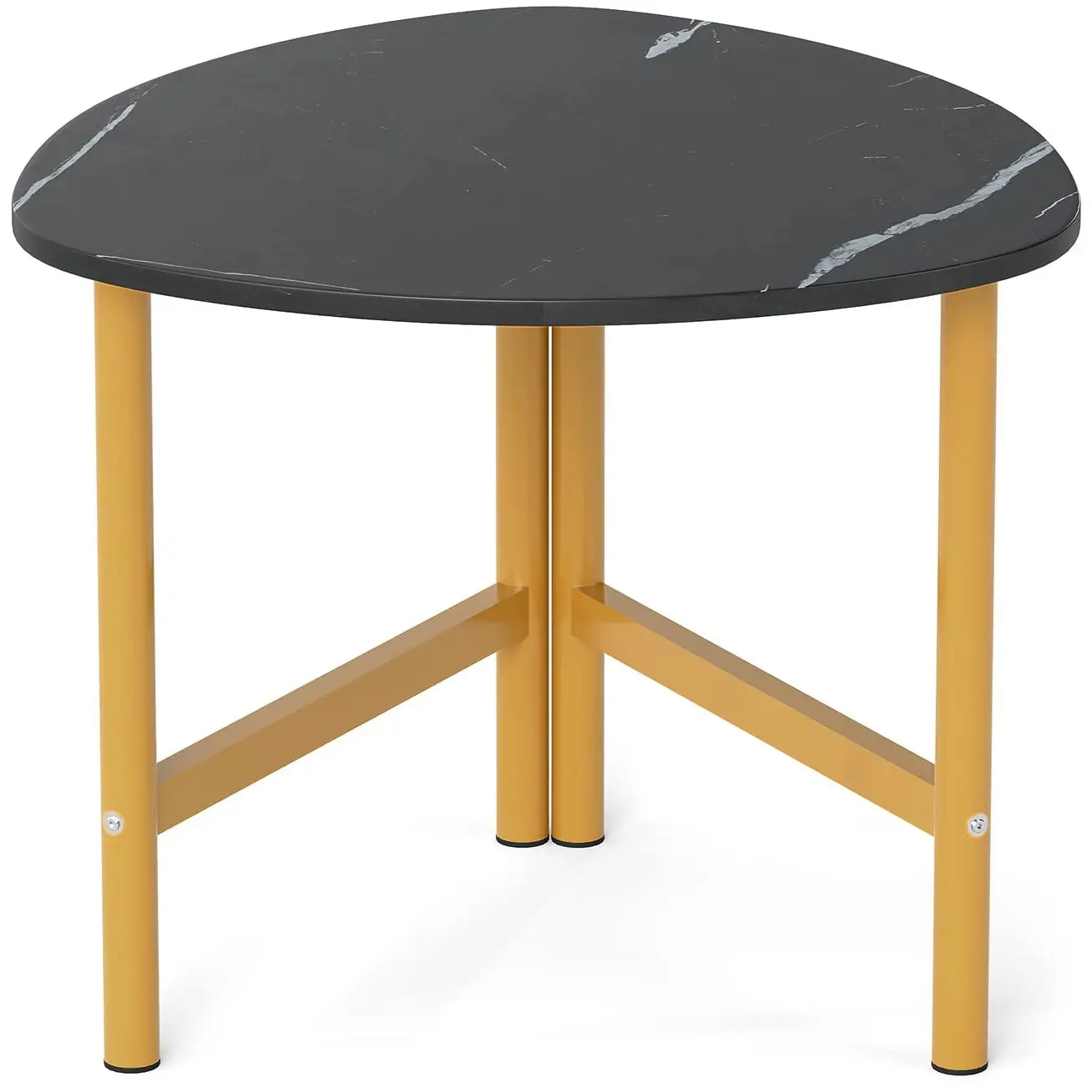 Masuta cafea Costway JV13381DK (Black/Gold) - 2